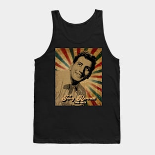 Keep Smile Tony Bennett - Photo Vintage Retro Look Fan Design Tank Top